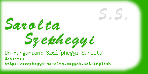 sarolta szephegyi business card